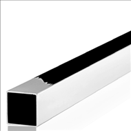 Tubo quadrado polido inox 304 Dimensão - 30,0 mm, parede_ - 1,50 mm 6 metros